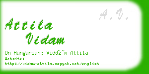 attila vidam business card